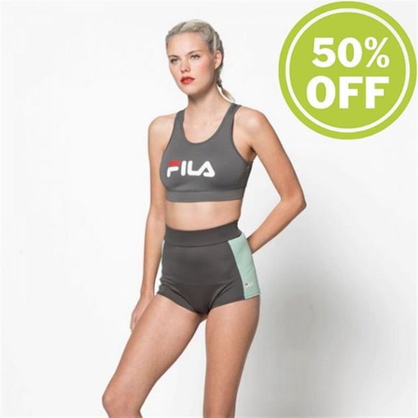 Fila Other Crop Top Training Crop Top Women's Shirts - Grey,NZ 836-8125